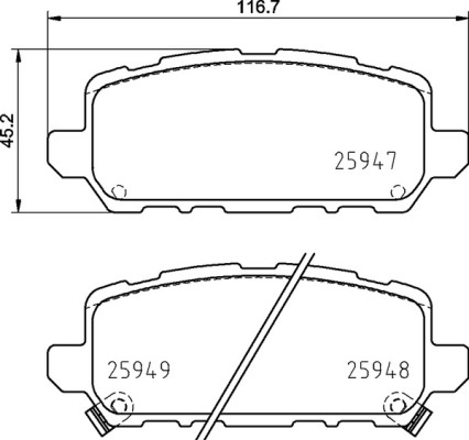 BREMBO BREP28090 fékbetét készlet, tárcsafék