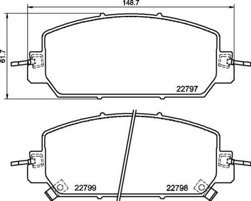 BREMBO BREP28098 fékbetét készlet, tárcsafék