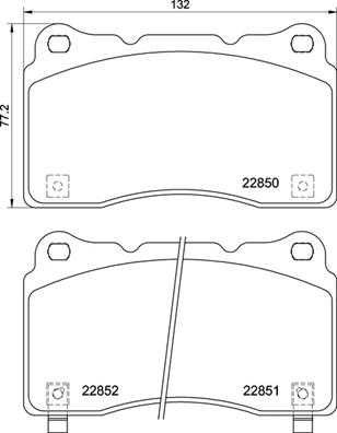 BREMBO BREP28099 fékbetét készlet, tárcsafék