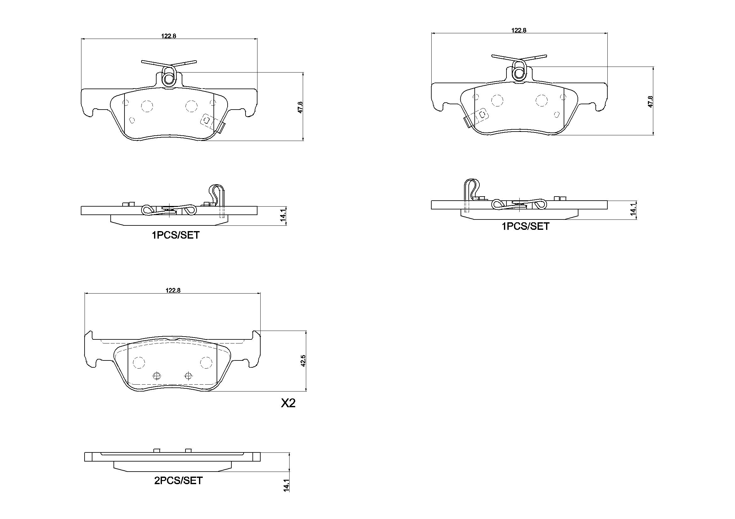 BREMBO BREP28110 fékbetét készlet, tárcsafék