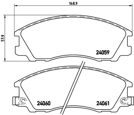 BREMBO P30017 Fékbetét készlet, tárcsafék