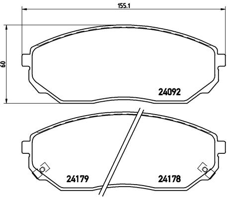 BREMBO BREP30019 fékbetét készlet, tárcsafék