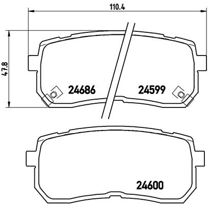 BREMBO BREP30035 fékbetét készlet, tárcsafék