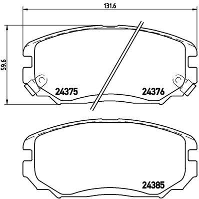 BREMBO BREP30038 fékbetét készlet, tárcsafék