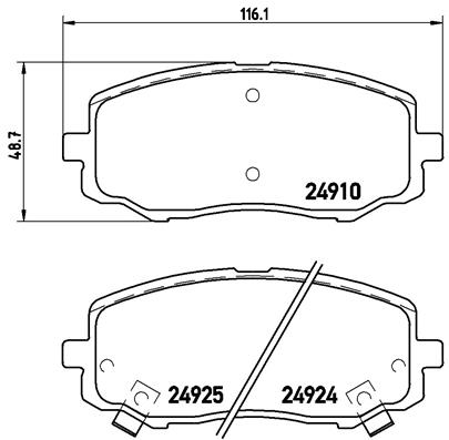 BREMBO 1001062673 P30045 - Első fékbetét készlet