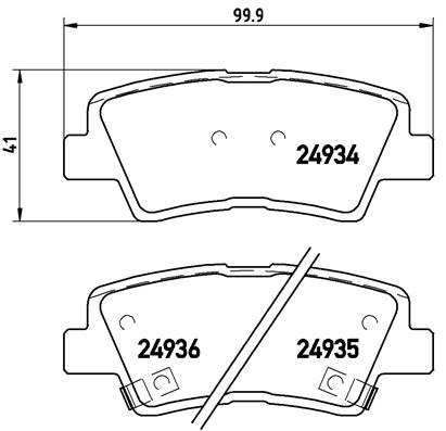 BREMBO  P30047 - HÁTSÓ FÉKBETÉT KÉSZLET