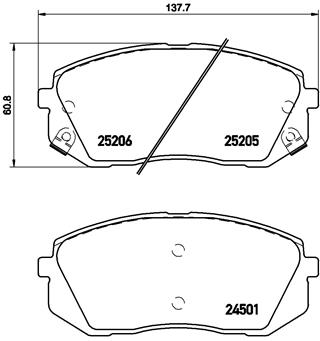 BREMBO BREP30056 fékbetét készlet, tárcsafék