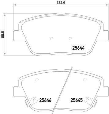 BREMBO BREP30066 fékbetét készlet, tárcsafék