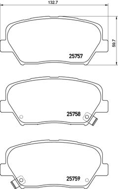 BREMBO BREP30070 fékbetét készlet, tárcsafék