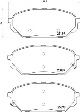 BREMBO P30071 FĂŠkbetĂŠt kĂŠszlet, tĂĄrcsafĂŠk