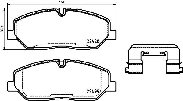 BREMBO BREP30084 fékbetét készlet, tárcsafék