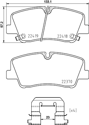 BREMBO BREP30089 fékbetét készlet, tárcsafék