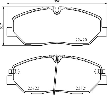 BREMBO BREP30090 fékbetét készlet, tárcsafék