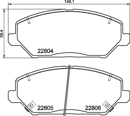 BREMBO 1001917671 P30110 - Első fékbetét készlet