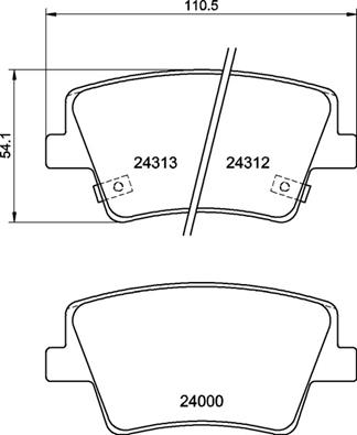 BREMBO BREP30117 fékbetét készlet, tárcsafék