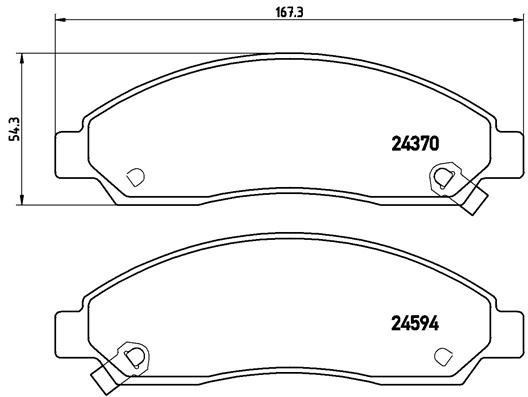 BREMBO BREP34005 fékbetét készlet, tárcsafék