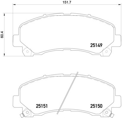 BREMBO BREP34007 fékbetét készlet, tárcsafék