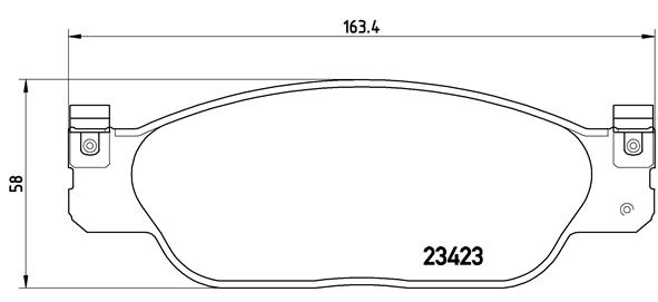 BREMBO BREP36012 fékbetét készlet, tárcsafék