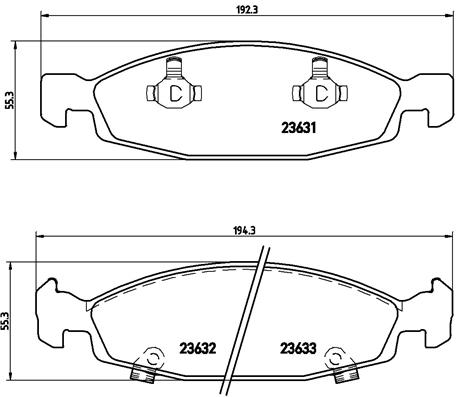 BREMBO BREP37005 fékbetét készlet, tárcsafék