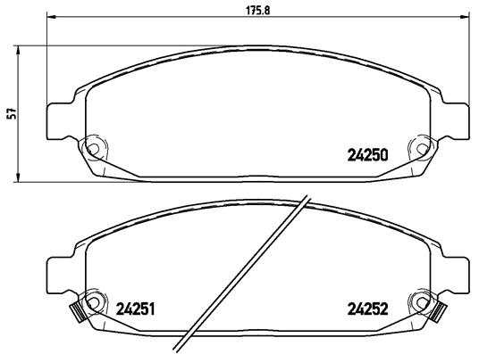 BREMBO BREP37010 fékbetét készlet, tárcsafék