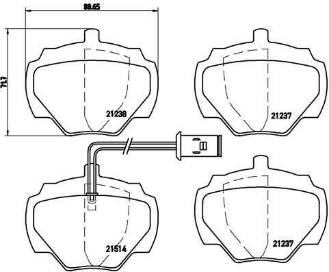 BREMBO BREP44003 fékbetét készlet, tárcsafék