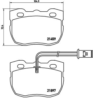 BREMBO BREP44004 fékbetét készlet, tárcsafék