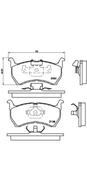 BREMBO P49004 Fékbetét készlet, tárcsafék