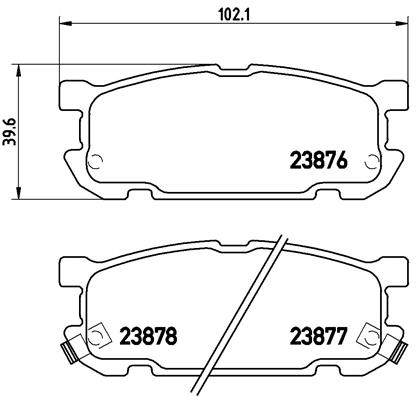 BREMBO  fékbetét készlet, tárcsafék