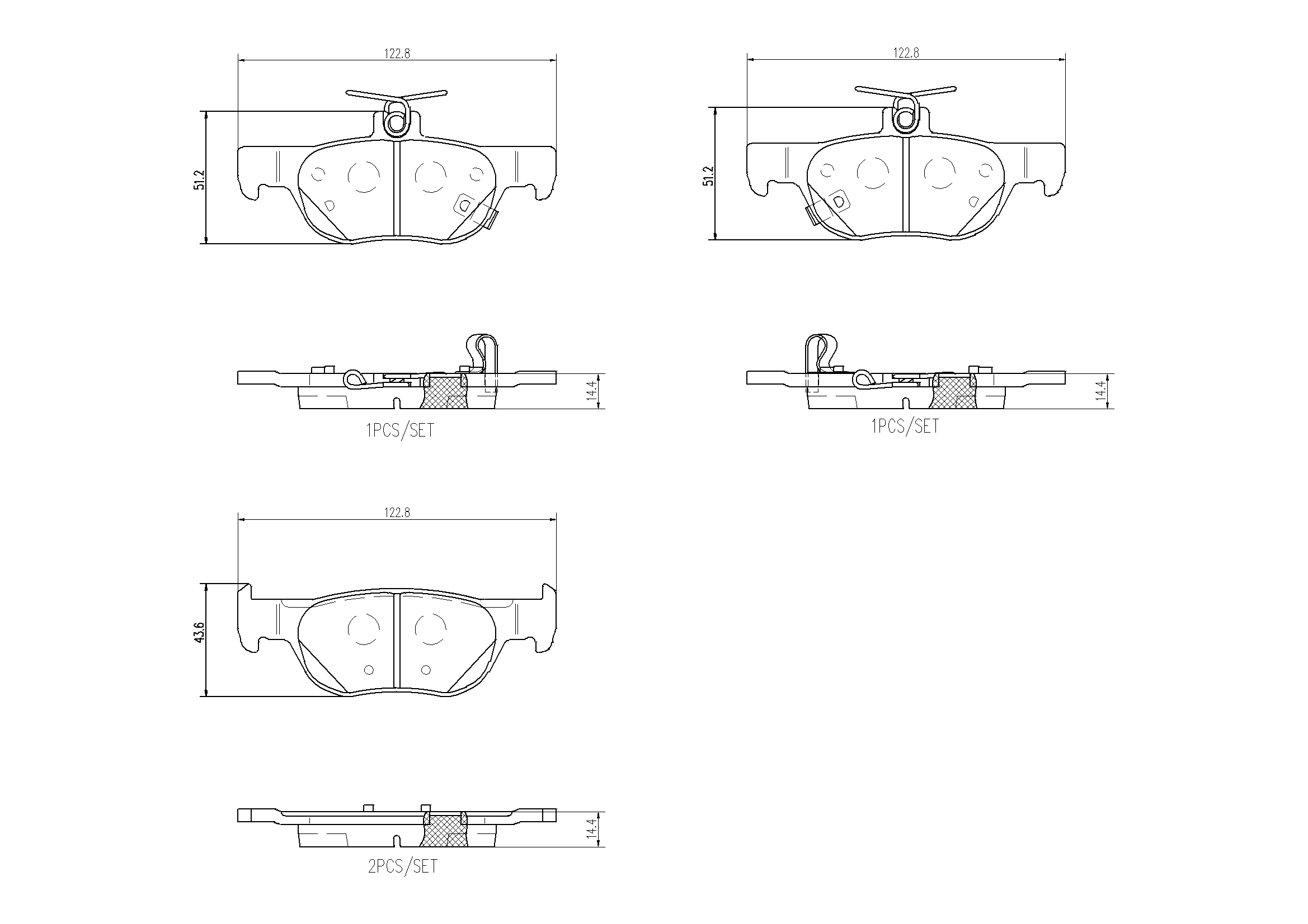 BREMBO 1004015257 P49064 - Fékbetét készlet, tárcsafék