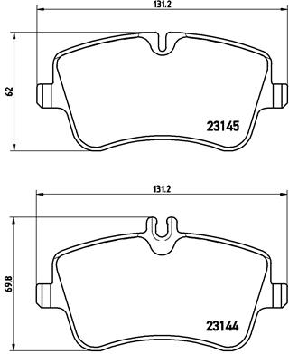 BREMBO P50046 Fékbetét készlet, tárcsafék