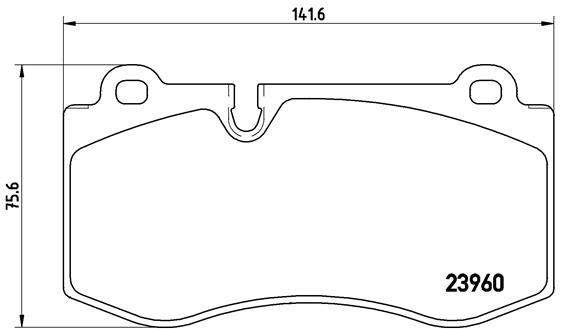 BREMBO  Fékbetét készlet, tárcsafék