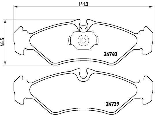 BREMBO BREP50081 fékbetét készlet, tárcsafék