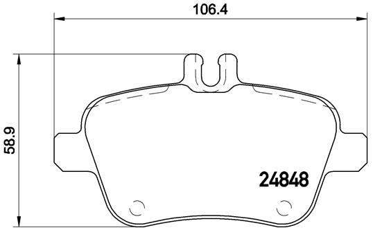 BREMBO BREP50091X fékbetét készlet, tárcsafék