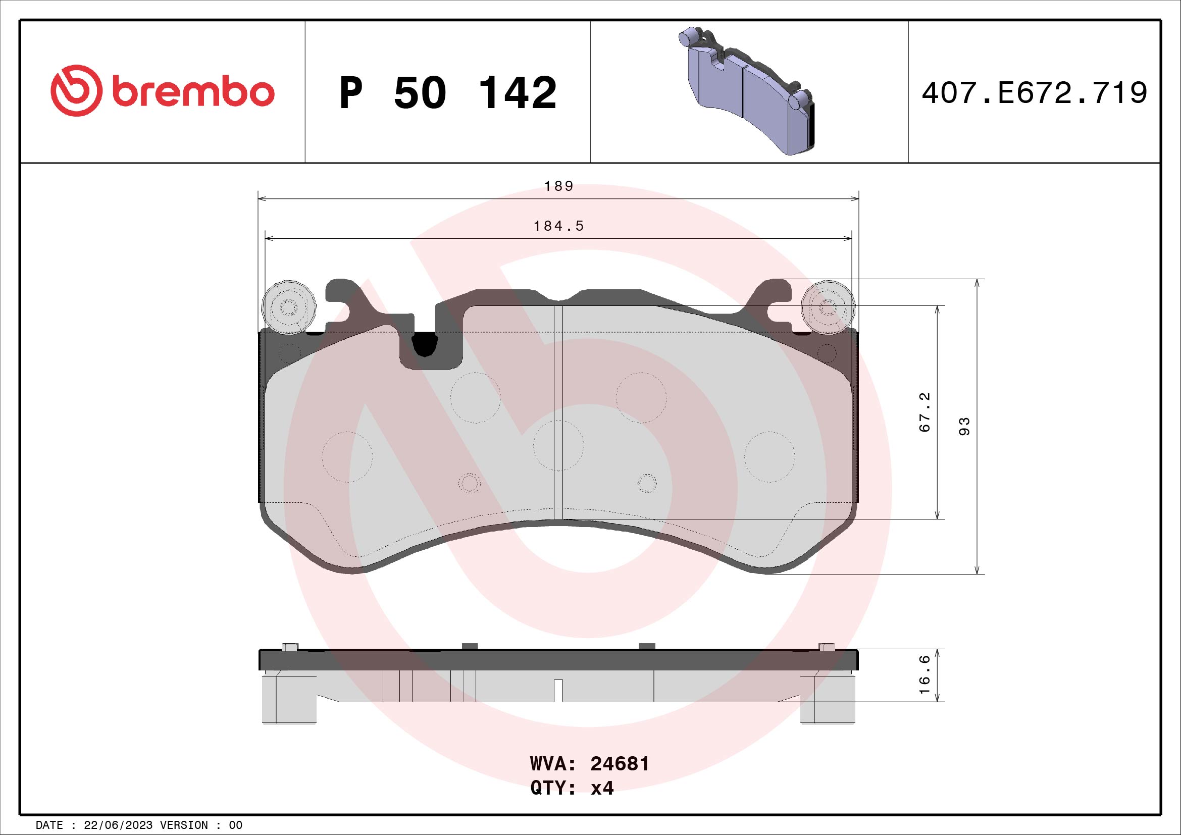 BREMBO P 50 142 