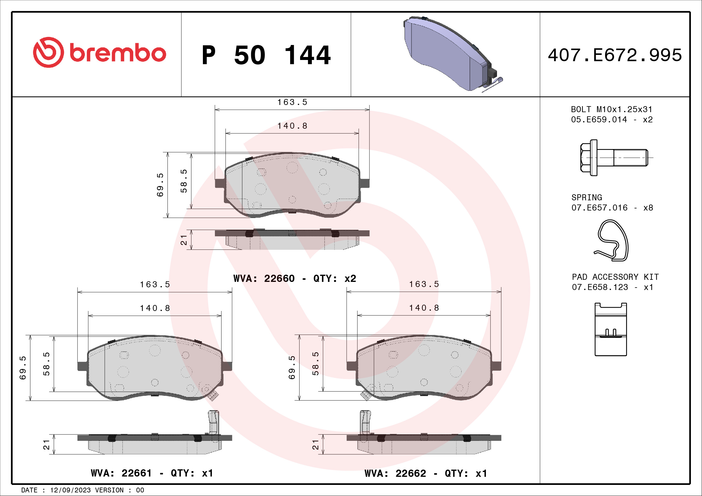 BREMBO P50144 