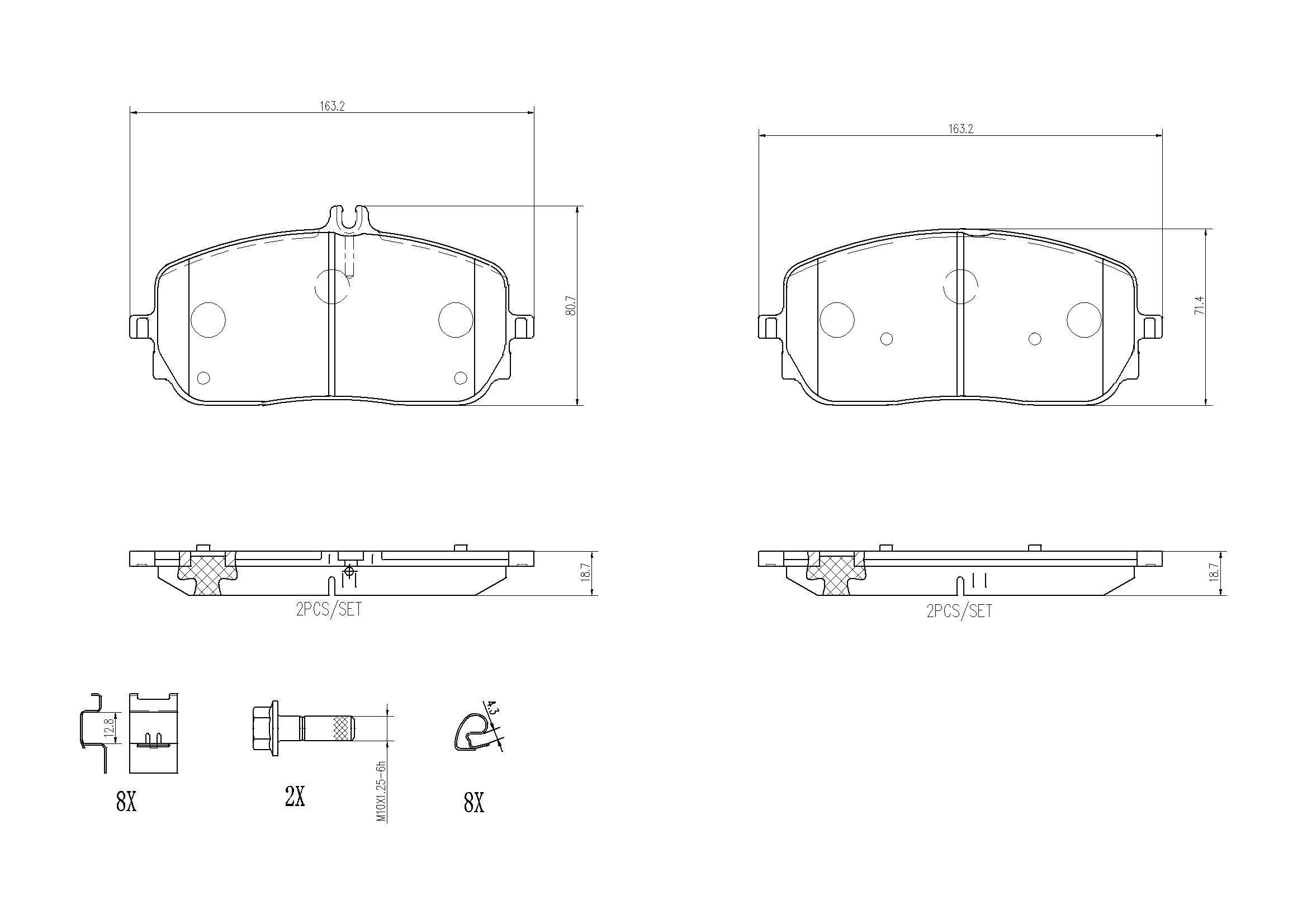 BREMBO BREP50152 fékbetét készlet, tárcsafék