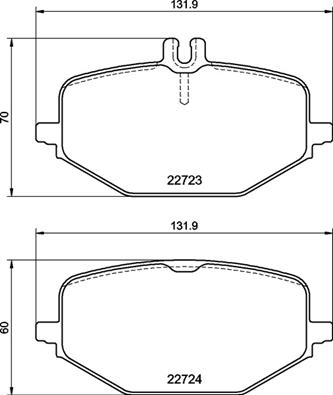 BREMBO BREP50161 fékbetét készlet, tárcsafék