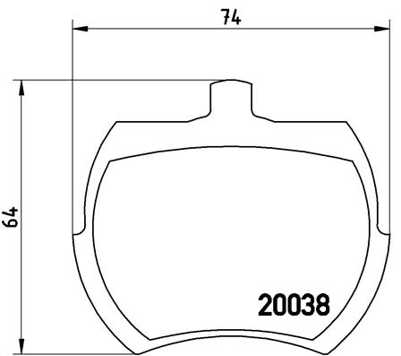 BREMBO P52002 Fékbetét készlet, tárcsafék