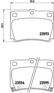 BREMBO  Fékbetét készlet, tárcsafék