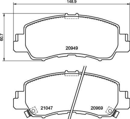 BREMBO BREP54061 fékbetét készlet, tárcsafék