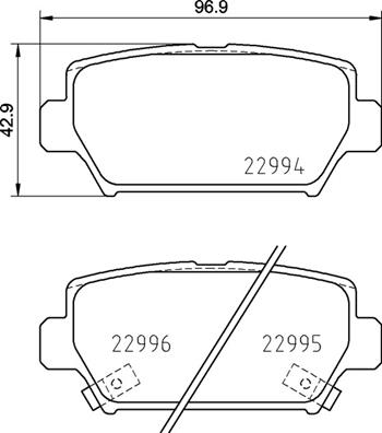 BREMBO 1002918294 P54062 - HÁTSÓ FÉKBETÉT KÉSZLET