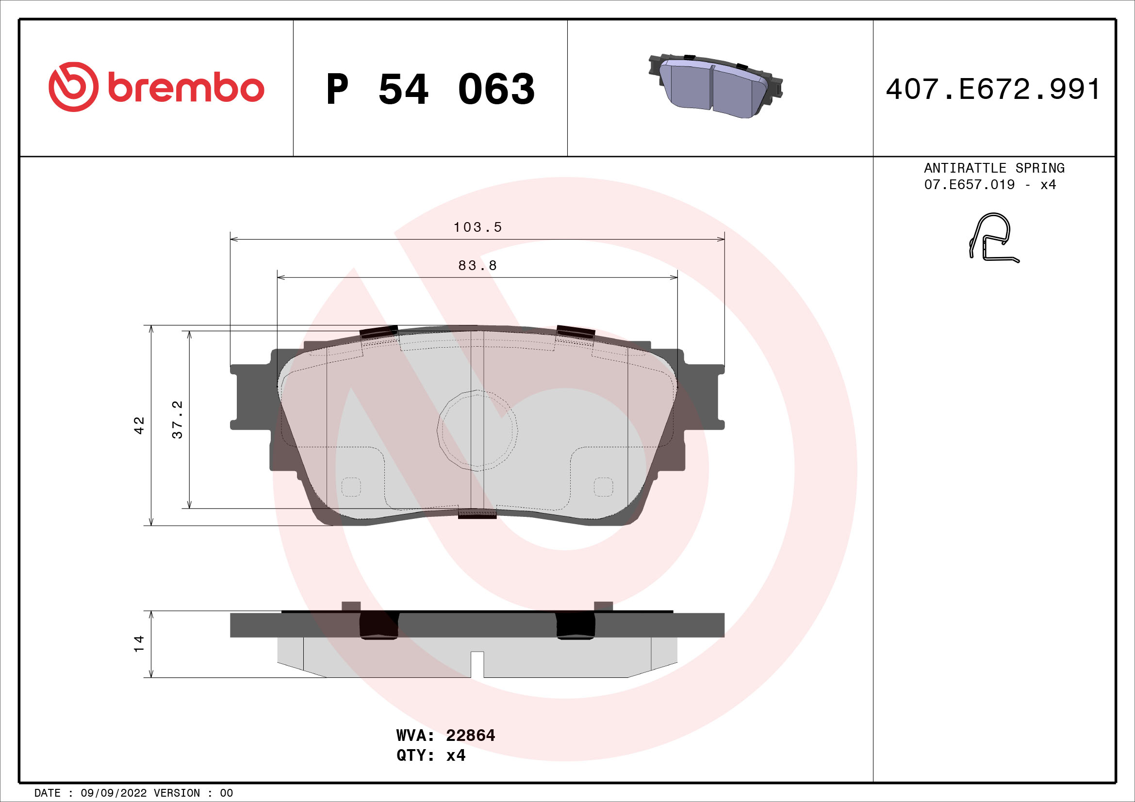 BREMBO P54063 