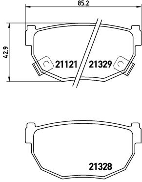 BREMBO BREP56010 fékbetét készlet, tárcsafék