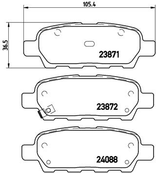 BREMBO P56046 Fékbetét készlet, tárcsafék