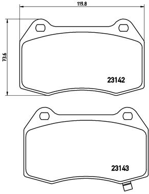 BREMBO P56047 Fékbetét készlet, tárcsafék