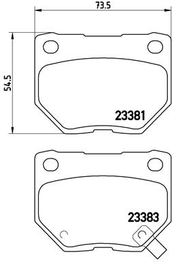 BREMBO BP56054 Fékbetét készlet, tárcsafék