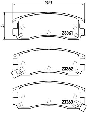 BREMBO BREP59027 fékbetét készlet, tárcsafék