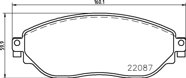 BREMBO BREP59082 fékbetét készlet, tárcsafék