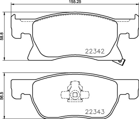 BREMBO BREP59092 fékbetét készlet, tárcsafék