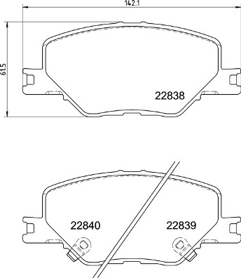 BREMBO BREP59096 fékbetét készlet, tárcsafék